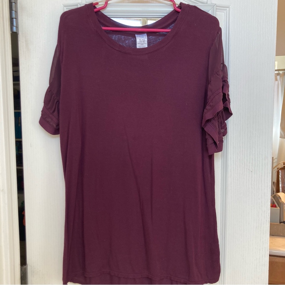 Time and Tru plum top